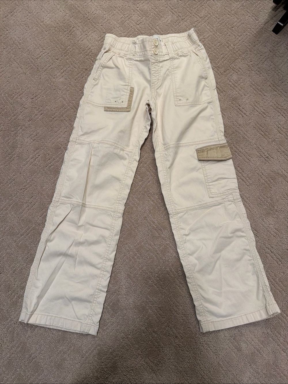 abercrombie kids Cream/Tan Cargo Pants for Girls 9/10